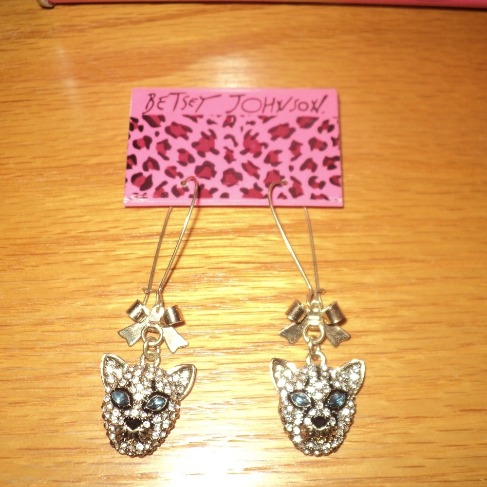 Betsey Johnson Leapord Earrings